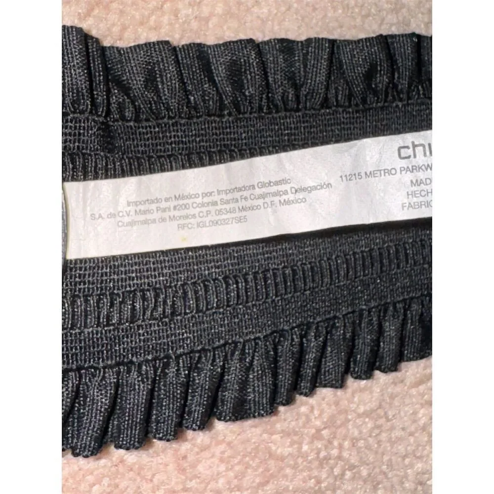 - Chicos Zoey rhinestone Embellished Black Belt size Medium